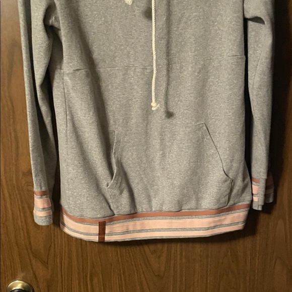 AMPERSAND AVE Gray Hoodie with Pink Accents - Picture 7 of 7